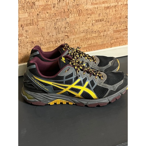 ASICS GEL FujiTrabuco 4 Neutral Men's Trail Running Shoes‎ Black Yellow Size 13